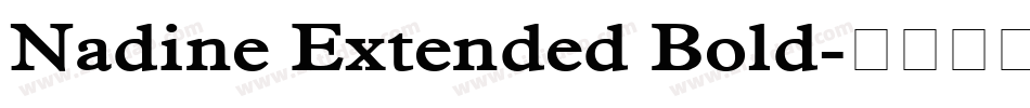 Nadine Extended Bold字体转换
